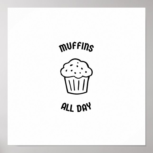 Póster Muffins todo el día (Frente)