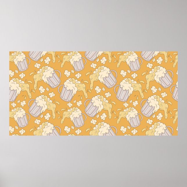 Póster Mug con un patrón sin fisuras de personalizado de  (Frente)