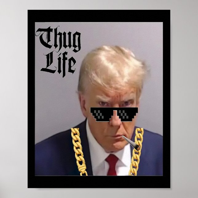 Póster Mug Shot - Asesinato de Donald Trump - matón de la (Frente)