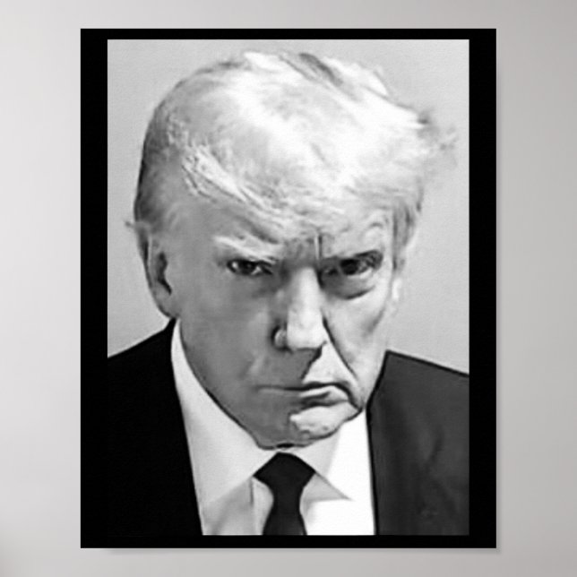 Póster Mug Shot - Disparan a Donald Trump (Frente)