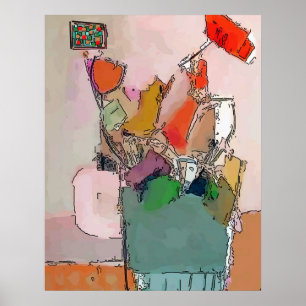 Póster Mug y flores