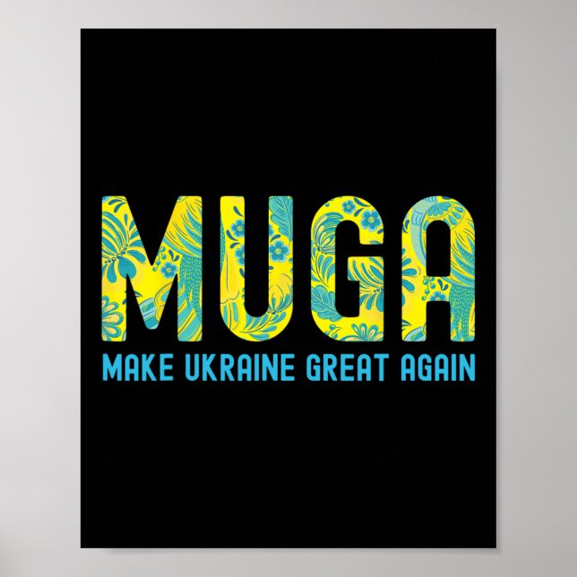 Póster Muga Make Ukraine Great Again Support Funny Saying (Frente)