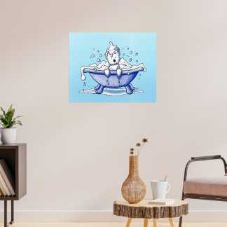 Póster Muggles Westie Bath Dog Groom Art