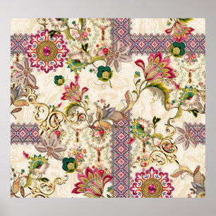 Póster Mughal Floral Paisley