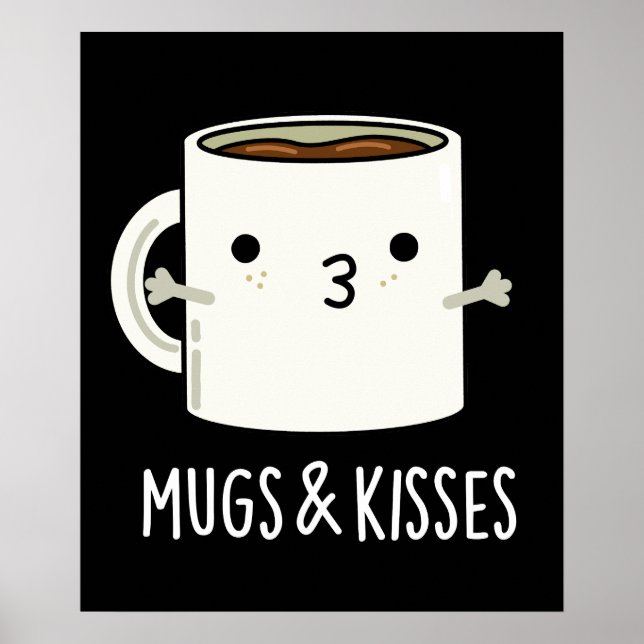Póster Mugs And Kiss Graciosos Mug Pun Dark BG (Frente)