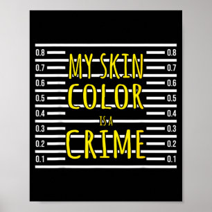 Póster Mugshot Mes de la Historia Negra El Color de Piel
