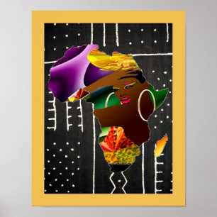 Póster Mujer africana