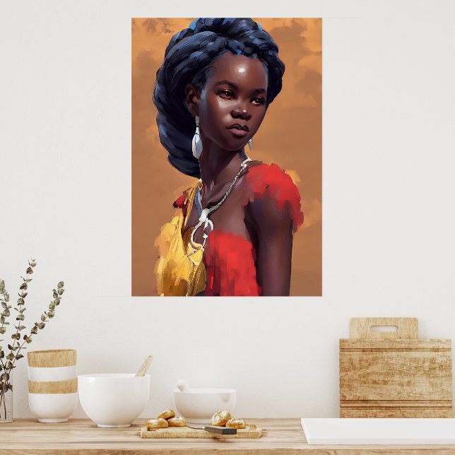 Póster Mujer africana (Cocina)