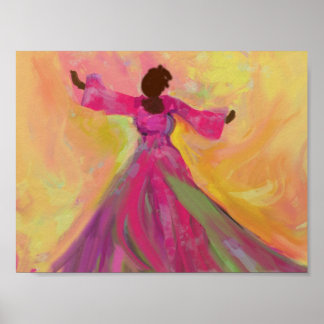 Póster Mujer africana bailando