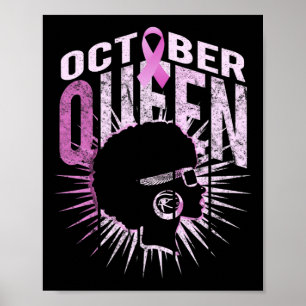 Póster Mujer Africana En Octubre Usamos Cáncer De Mama Ro