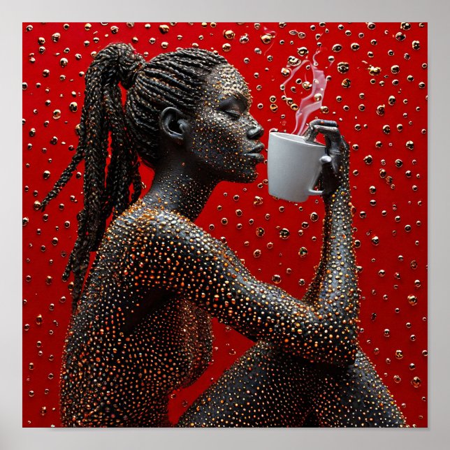 Póster Mujer africana hermosa (Frente)