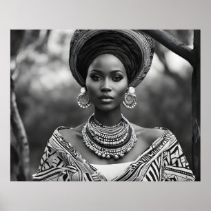 Póster Mujer africana hermosa