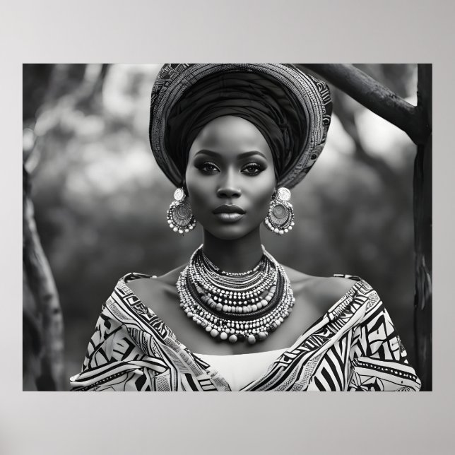 Póster Mujer africana hermosa (Frente)