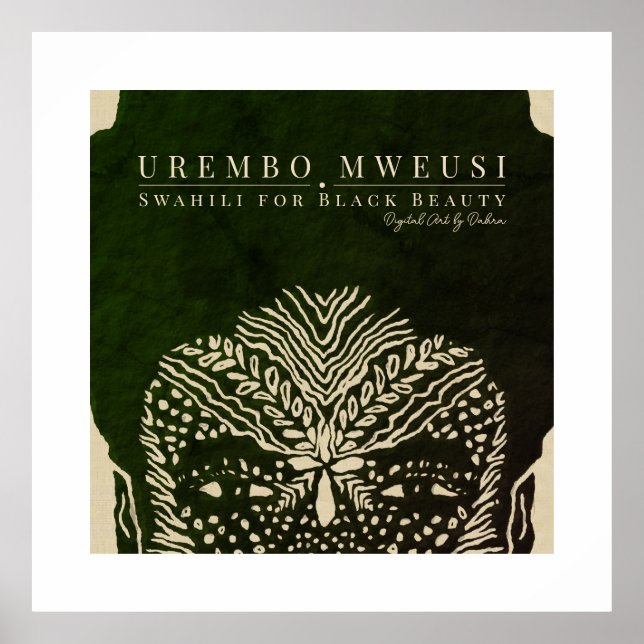 Póster Mujer africana hermosa (Frente)