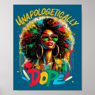 Póster Mujer Afro Negra Unalogicamente Historia Negra Mel