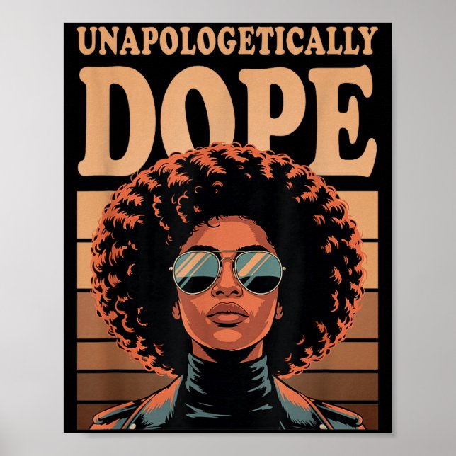 Póster Mujer Afro Sin Disculpas  (Frente)