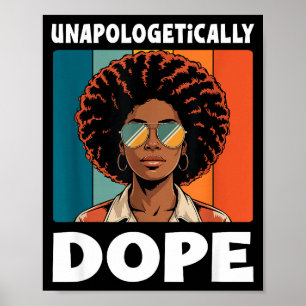 Póster Mujer Afro sin disculpas Colores Retro