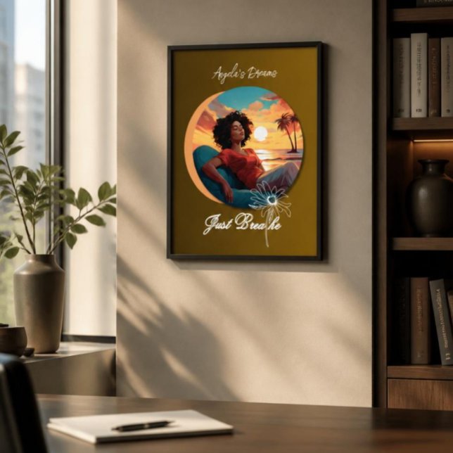 Póster Mujer afroamericana solo respira (Subido por el creador)