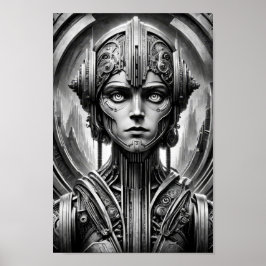 Póster Mujer al estilo de la Metropolis Vintage