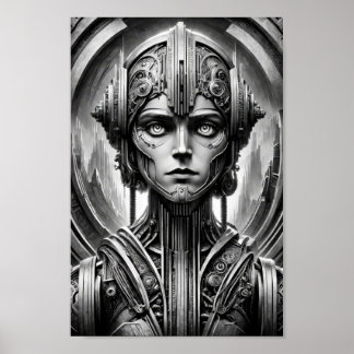 Póster Mujer al estilo de la Metropolis Vintage