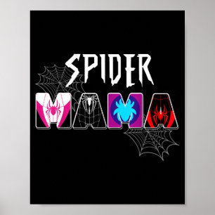 Póster Mujer araña mamá groovy mamá día de las madres coi