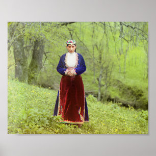 Póster Mujer armenia - Foto de color de época de 1912