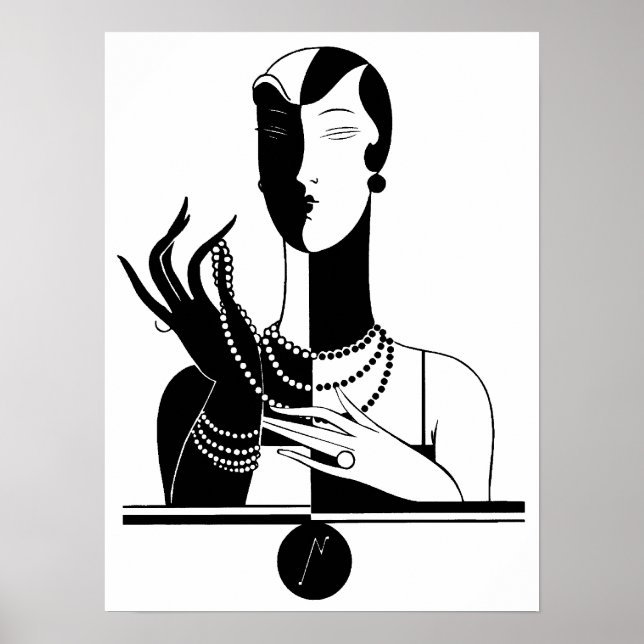 Póster Mujer Art Deco (Frente)
