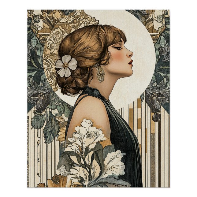 Póster Mujer Art Nouveau (Anverso)
