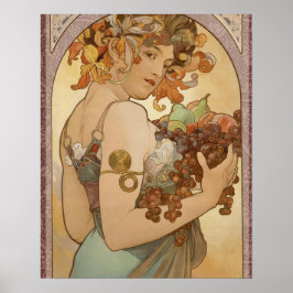 Póster Mujer Art Nouveau Mucha Hermosa