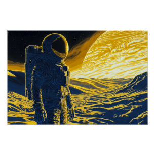 Póster Mujer Astronauta