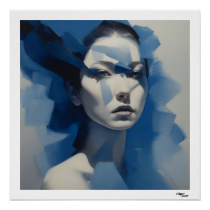 Póster Mujer azul