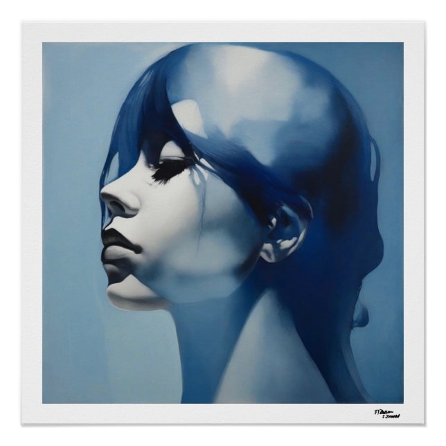 Póster Mujer azul (Anverso)