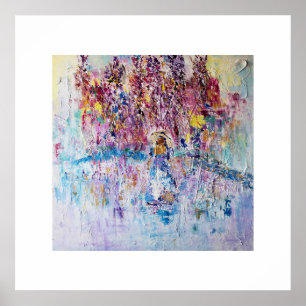 Póster Mujer bajo la glicinia