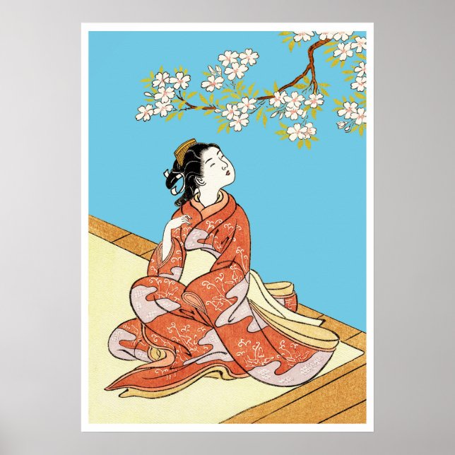 Póster Mujer bajo los cerezos (Frente)