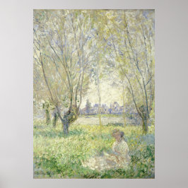 Póster Mujer bajo los sauces, Monet 1880