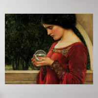 Mujer Bola de Cristal Pintura de Waterhouse