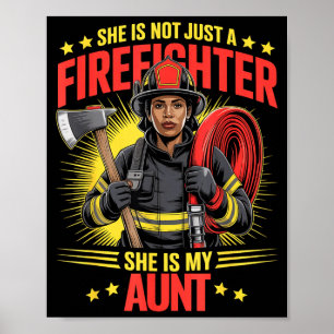 Póster Mujer Bombera Negra Tía Titi Tía
