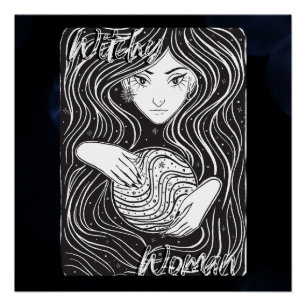 Póster Mujer bruja artística