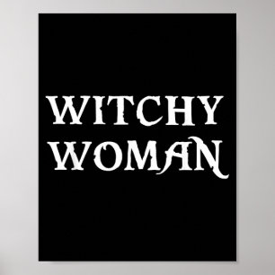 Póster Mujer bruja Halloween Bruja Divertida