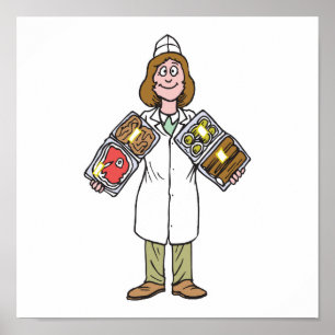 Póster mujer carnicera