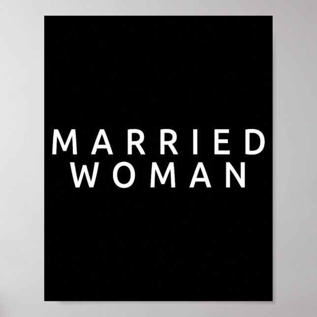 Póster Mujer Casada Esposa Divertido Matrimonio Boda Pare (Frente)