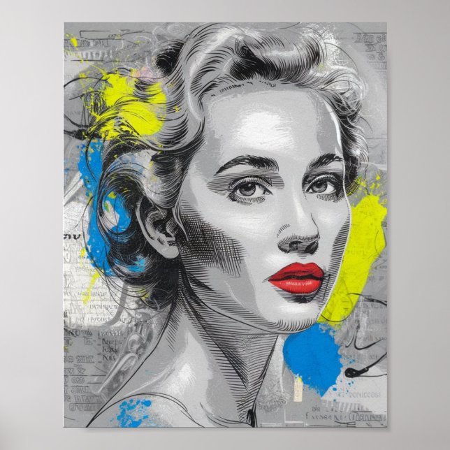 Póster Mujer caucásica (Frente)