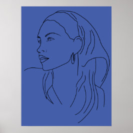 Póster Mujer con bufanda