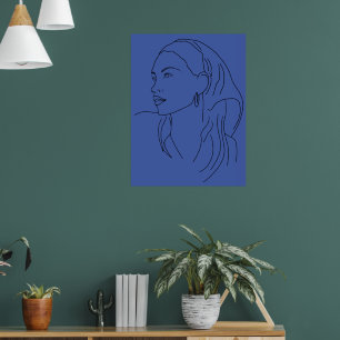 Póster Mujer con bufanda