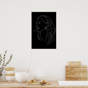 Póster Mujer con bufanda