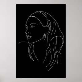 Póster Mujer con bufanda