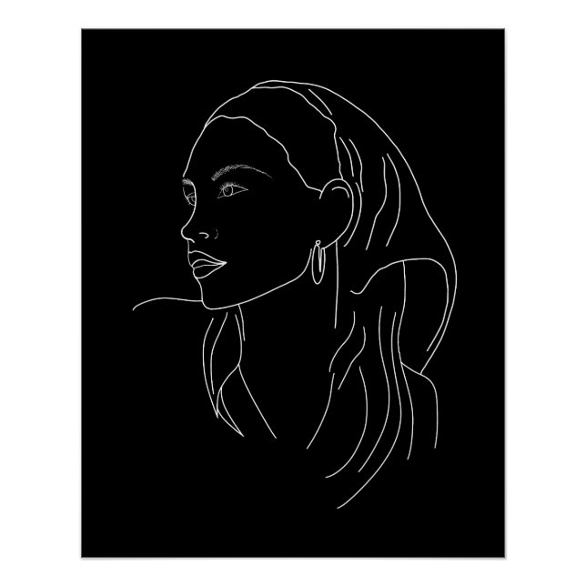 Póster Mujer con bufanda (Anverso)