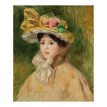 Mujer con capelina por Pierre Auguste Renoir