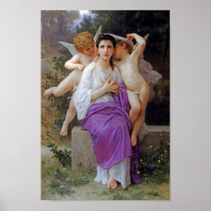 Póster Mujer con Cupido, Bouguereau