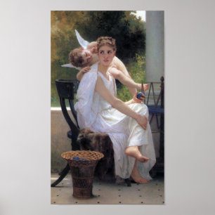 Póster Mujer con Cupido, Bouguereau